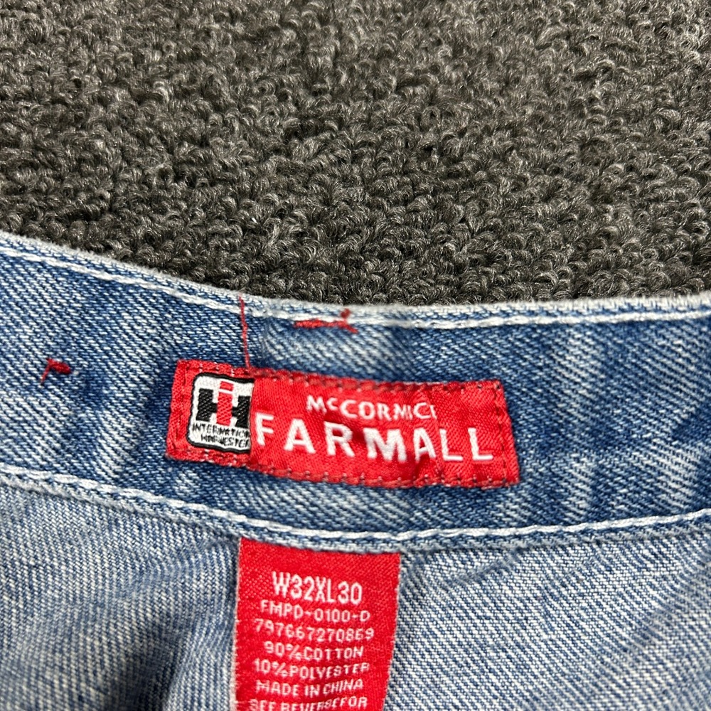 McCormick Farmall Carpenter Jeans Mens 32x30 Blue Light Wash Excellent Utility - Picture 3 of 6